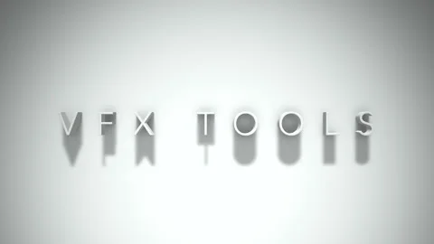 Vfx tools 3D title animation with shadows on a white background Stock Footage 297389974
