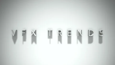Vfx trends 3D title animation with shadows on a white background Stock Footage 297389977