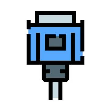 Vga cable connectivity icon for computer hardware イラスト素材