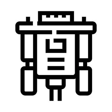 Vga cable connector transmitting video graphics data signal Stock Illustration