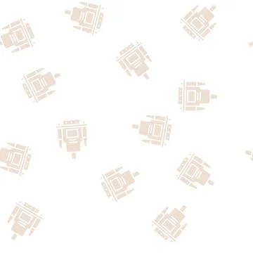 Vga cable glyph seamless pattern Stock Illustration
