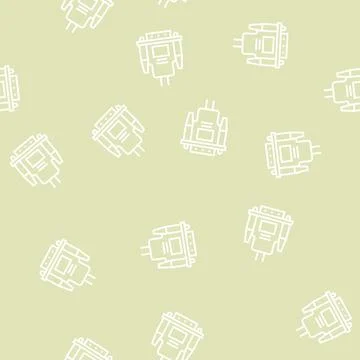 Vga cable line seamless pattern Illustrazione stock