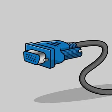 VGA Connector Stock Illustration