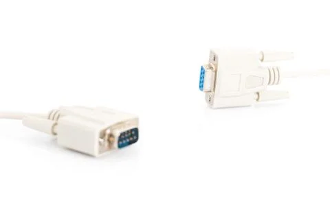 VGA input cable  connector on white background Stock Photos