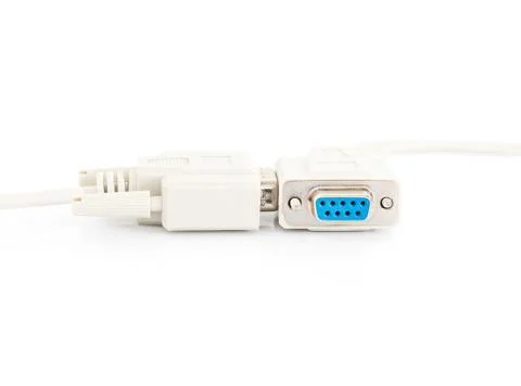 VGA input cable  connector on white background Stock Photos