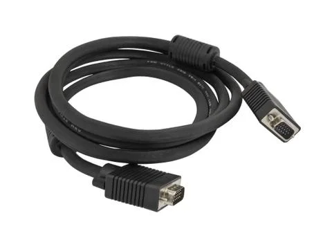 VGA lead coiled Stock Photos