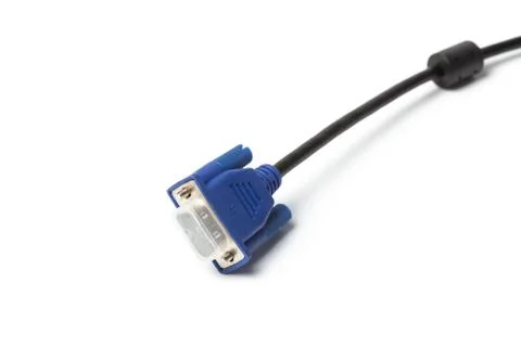 VGA tech pc input cable connector isolated on white background Foto stock