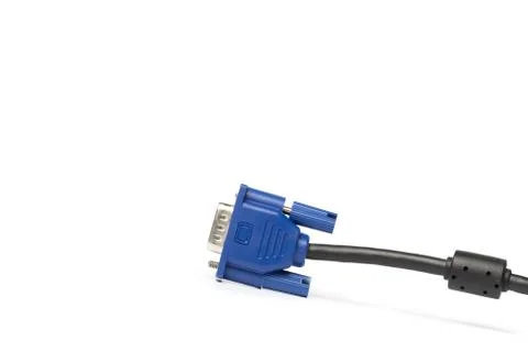 VGA tech pc input cable connector isolated on white background Foto stock
