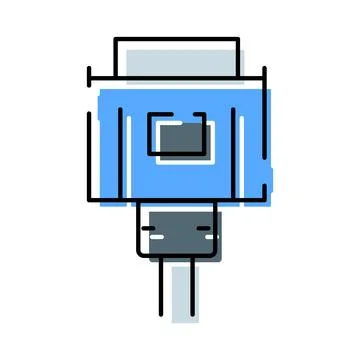 Vga video connector icon for computer monitor 스톡 일러스트