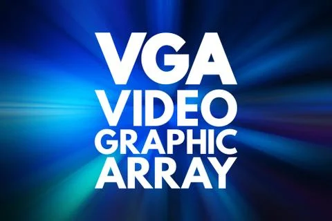 VGA - Video Graphic Array acronym, technology concept background Stock Illustration