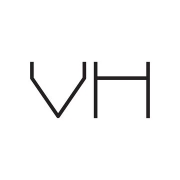 Vh initial letter vector logo icon Stock Illustration