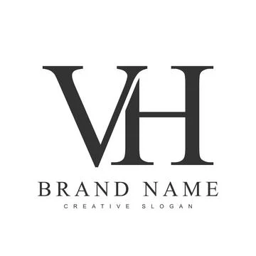 VH trendy logotype template. Initial letter v and h classic font style. Cre.. Stock Illustration