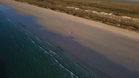 Vhecles on Cable Beach Stock Footage 106445971