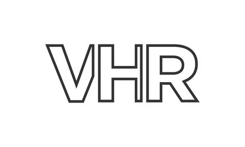 VHR logo design template with strong and modern bold text. Initial based ve.. Illustrazione stock