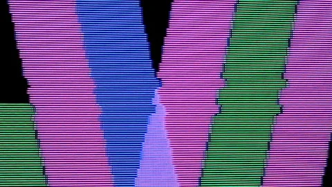 VHS Analog Abstract Scan Lines. Video stock 127230627