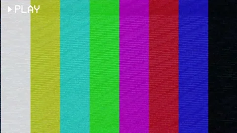 VHS Analog Color Bars | Stock Video | Pond5