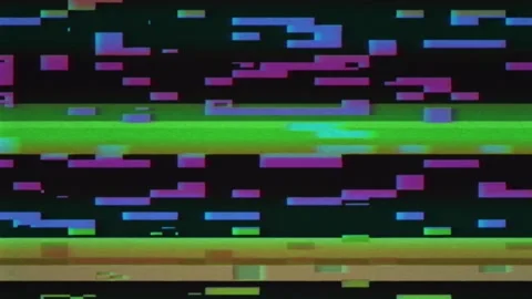 VHS and Glitch effect. Digital pixel color noise VHS effect. The problems of the Stock Footage 148110444