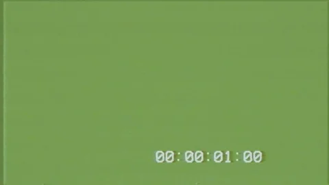 VHS bad 30 seconds timecode green Stock Footage 82232748
