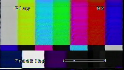 VHS Bad Tracking Color Bars Glitch 4K Vi... | Stock Video | Pond5