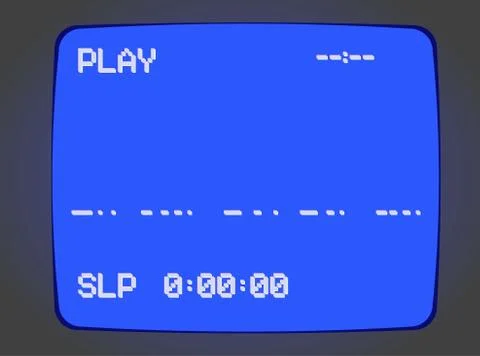 VHS Blue Screen Intro Stock Illustration