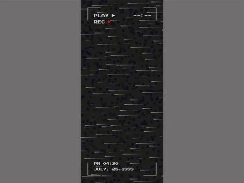 VHS border vertical background. Social media stories, overlay backdrop, tv old Stock Illustration