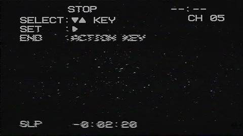 VHS Camcorder Menu Glitches 4K Video Overlay Stock Footage 322116999