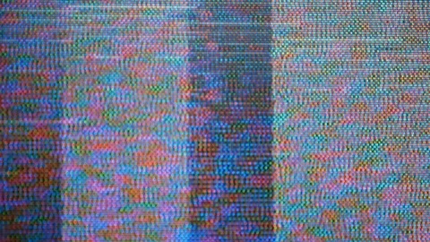VHS defects, noise and artifacts, glitches from the old VHS tape. Video stock 121535044
