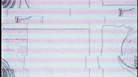 VHS defects noise and artifacts, glitches from an old tape. No signal. Stock Footage 130431802