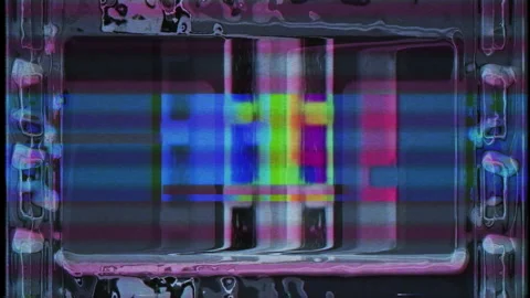VHS defects noise and artifacts, glitches from an old tape. No signal. Stock Footage 130432435
