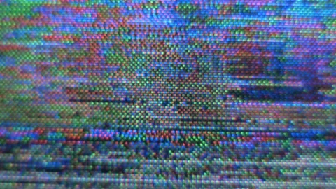 VHS defects, noise and artifacts, glitches from the old VHS tape. Video stock 133121416