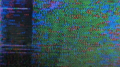 VHS defects, noise and artifacts, glitches from the old VHS tape. Video stock 133121428