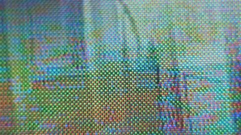 VHS defects, noise and artifacts, glitches from the old VHS tape. Video stock 133167667