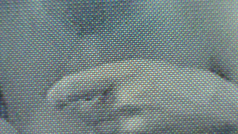 VHS defects, noise and artifacts, glitches from the old VHS tape. Video stock 133360996
