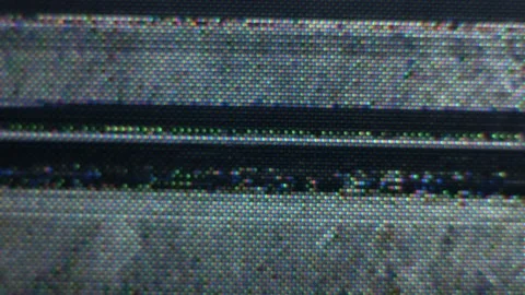 VHS defects, noise and artifacts, glitches from the old VHS tape. Video stock 133870056