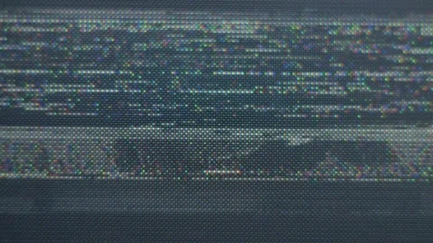 VHS defects, noise and artifacts, glitches from the old VHS tape. Stock Footage 134491516