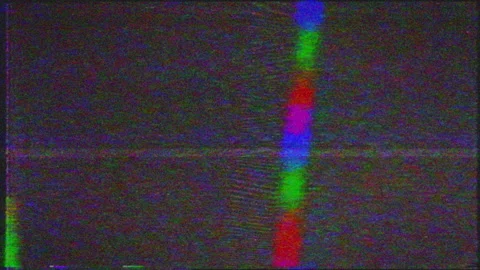 VHS defects noise and artifacts, glitches from an old tape, isolated Stock-Footage 153314640