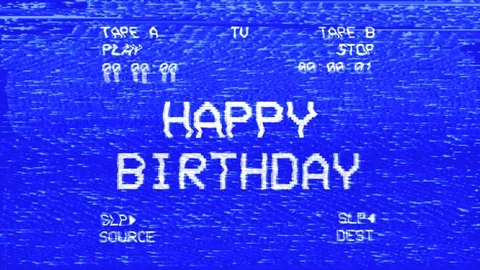 VHS double tape happy birthday | Stock Video | Pond5