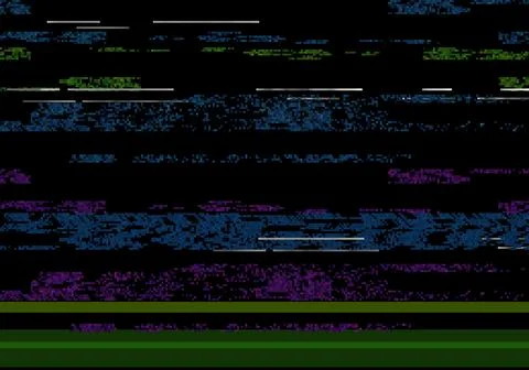 VHS effect, glitch vector background, abstract digital pixel noisy error screen Stock Illustration