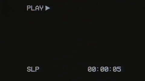 VHS effect, noise and artifacts, glitches from an old tape. Old black screen Stock Footage 204081502