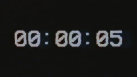 VHS effect on old black screen with Timecode. VHS effect, noise and artifacts Video stock 168748046