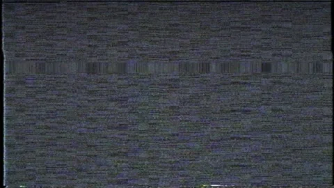 VHS effect. A television screen exhibiting digital pixel noise with a VHS effect Stock Footage 271195799
