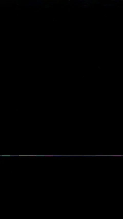 VHS Flicker and Glitch Effect on a Vertical Black Background Vídeo Stock 281408320