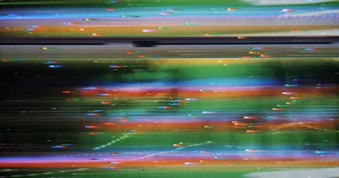 VHS Frame Sync Glitch with Signal Shifts Stock Footage 319865284