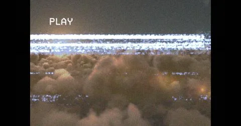 Vhs glitch effect against clouds in the sky Stock Illustration