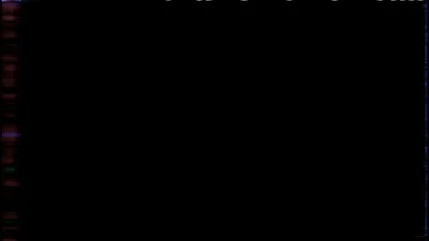 VHS glitch lines on the sides of the black screen Vídeo Stock 280316404