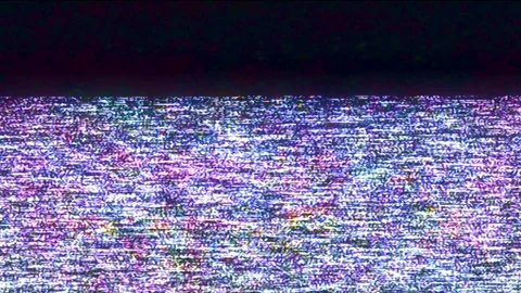 VHS glitch noise Stock Footage