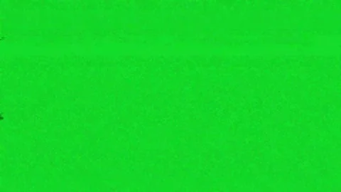 VHS Glitch Overlay on Green Screen - Horisontal Striped Retro Distortion Effect Stock Footage 309691559
