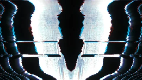 VHS Glitch Tunnel Loop Visual Stock Footage 326676304