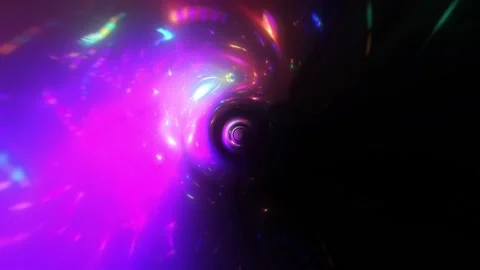 VHS Glitch Tunnel VJ Loop Stock Footage 330007448