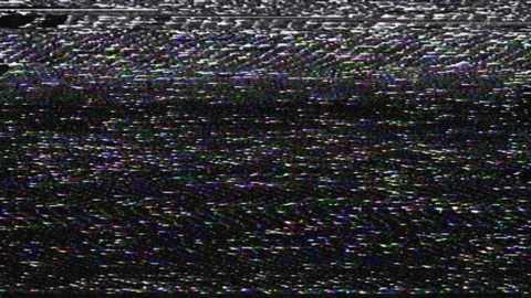 VHS glitches and static noise background. Digital TV Noise flickers. No signal Stock Footage 234783316